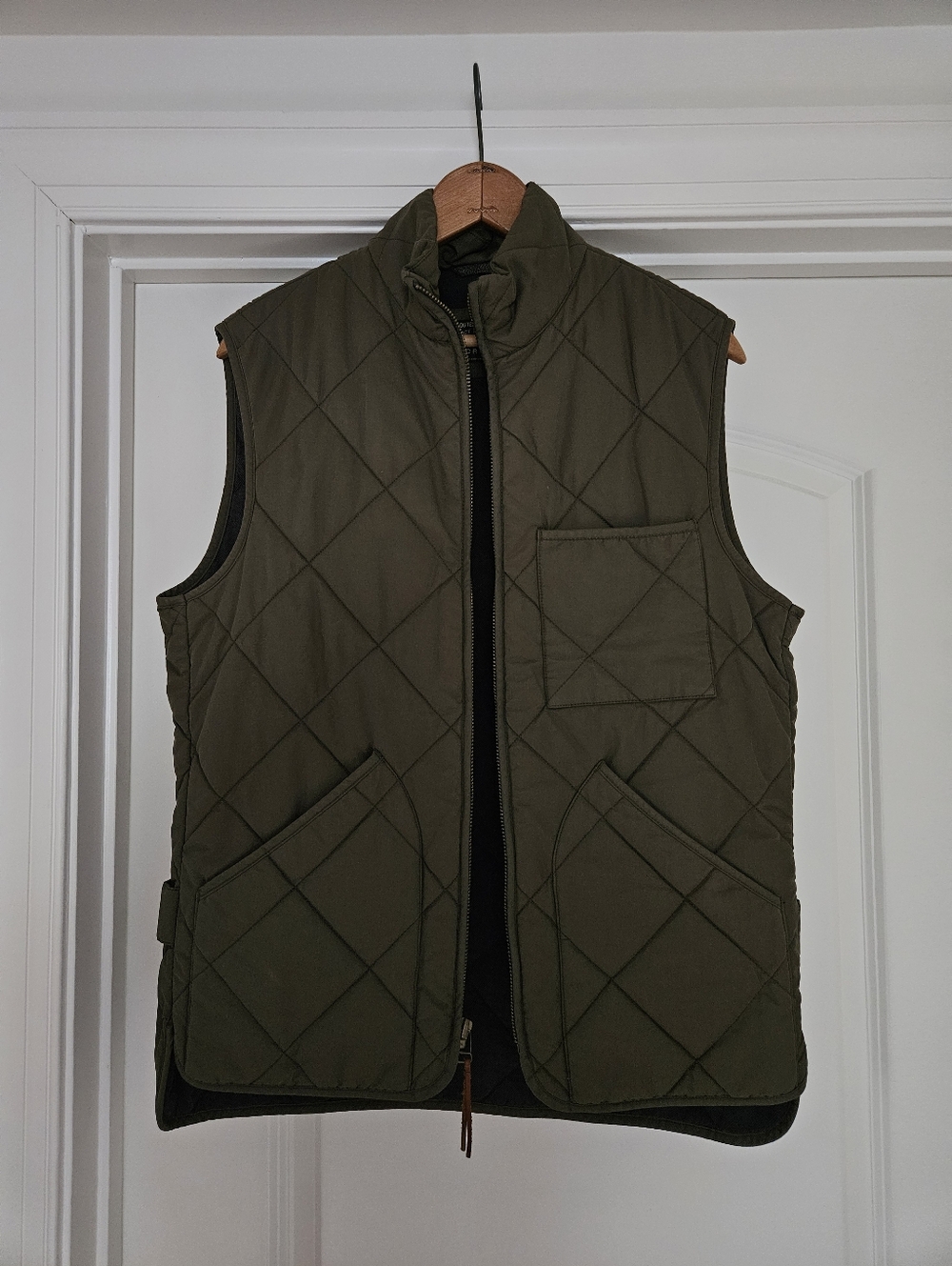 Olive Green Quilted Sussex Vest